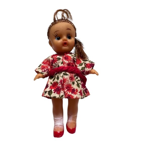 Side-Glancing Lot of 3 Posable 5" Dolls Japan Soft Rubber Painted Shoes/Socks - Picture 2 of 15